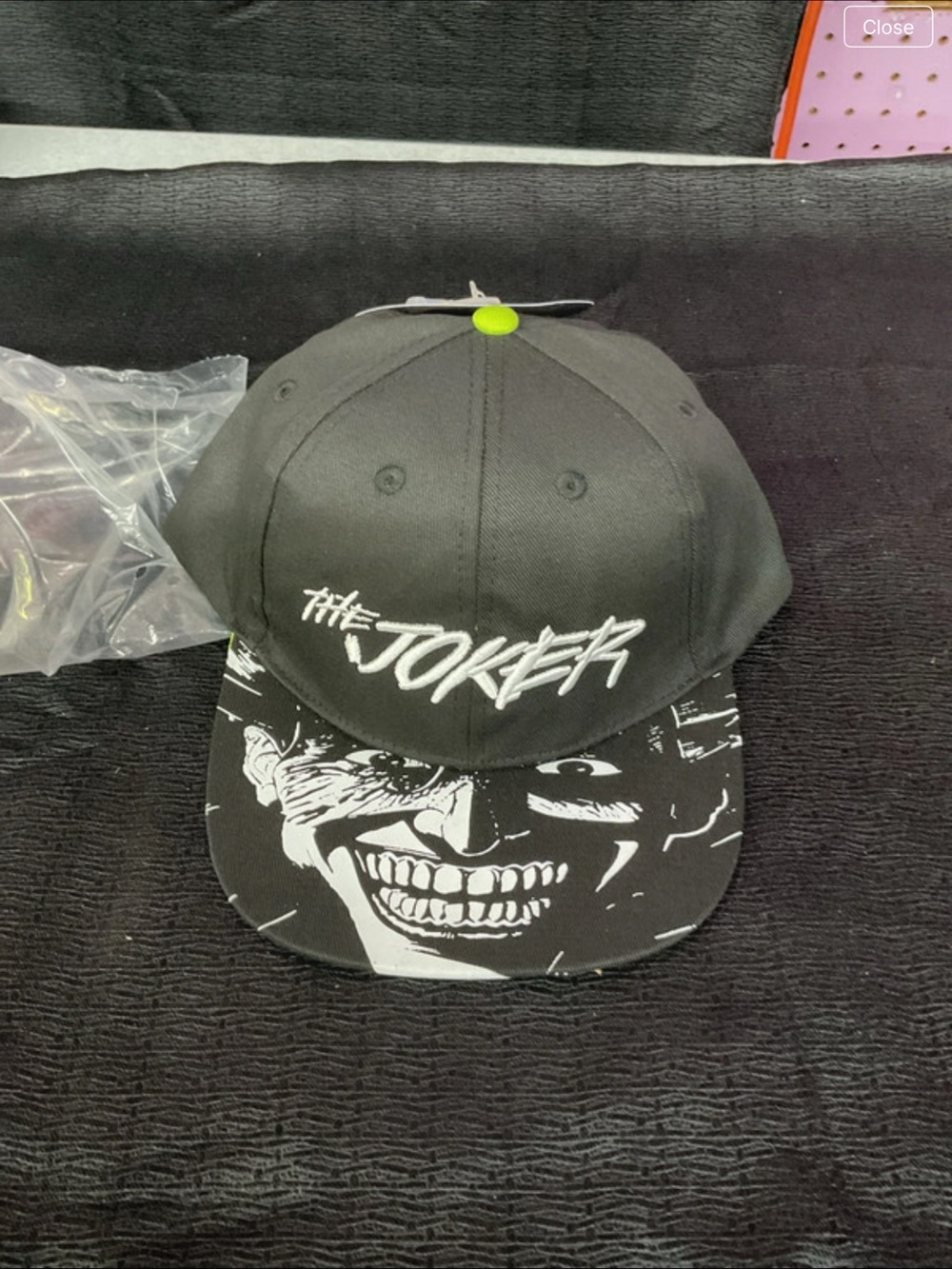 Batman Black Kids Snapback Hat with White Graphic Brim